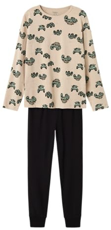 Name IT Jungen Boy Nachtwäsche-Set Langarm Nachtwäsche Set, Peyote, 146-152 EU