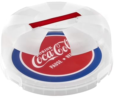 Snips, Coca-Cola Cover Cake Holder, Cake Holder with 4 Safety Latches, Cake Bell Diameter 28 cm, Made in Italy, 0% Bpa