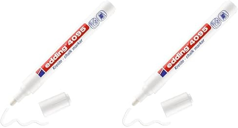 edding e-4095 Kreidemarker weiss (Packung mit 2)