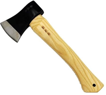 Survival Axt, Spaltaxt für Holz, Schärfe Camping Beil, Handbeil 30CM Axt Holz mit Walnuss-Griff & Scheide, Outdoor Bushcraft, Klein, für Camping, Wandern, Jagd, Garten (Beil Handgeschmiedet)