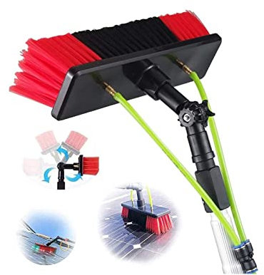 12m Extendable Window Cleaning Pole Kit with Steel Buckle Fixing Easy to Install Ideal for Roof Cleaning and Photovoltaic Panel Cleaning on Trucks Windows