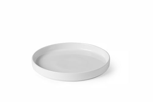 HENDI Piatto piano con bordo alto, Oslo, ⌀200mm, porcellana smaltata bianca