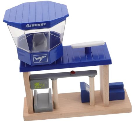 Operitacx Spielzeug Flugzeug Set Kinder Holz Flughafen Spielset Parkhaus Pretend