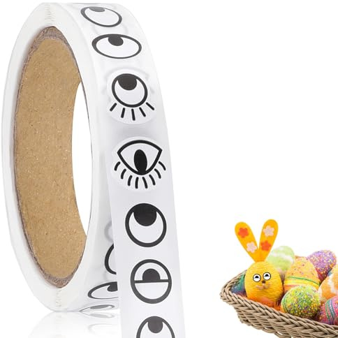 1 000 st Wiggly Eye klistermärken, självhäftande ögon klistermärken etiketter stora googly ögon för gör-det-själv handgjorda hantverk klippbok anteckningsbok fest gynnar leksaker heminredning (svart