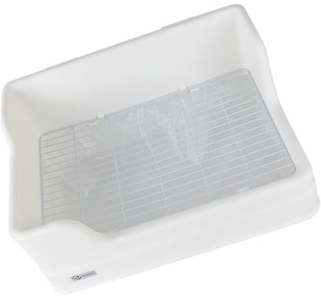 YARNOW Käfigtoilette Für Kaninchen Und Hamster Wiederverwendbar Robust Und Sicher Mit Niedrigem Eingang Für Einfachen Zugang Platzsparend Und Leicht Zu Reinigen