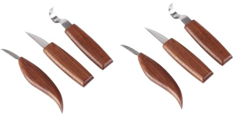 OSALADI 2 Set Set Di Bulini Strumenti Per Intaglio Intaglio Del Legno Kit Per Intaglio Incisione Intaglio Intaglio Dritto Intaglio A Scheggia Strumenti Per Scultura 3 pezzi*2