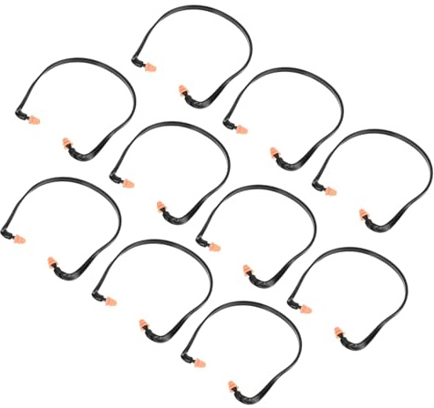 ZUNOXAZ Bouchons D'oreilles en Silicone à Élastique Lot de 10 Pièces, Protection Antibruit, Légers et Souples, Adaptés pour Dormir, Voyager en Avion et Train, Multi-usages Bruit, Confort Auditif