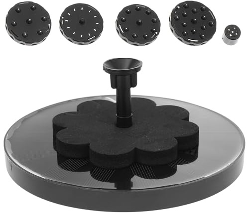 JOINPAYA Fuente Solar Flotante para Estanque con Bomba de Agua Exterior Instalación Fácil y Encendido Automático con Luz Solar para Jardín y Baño de Pájaros
