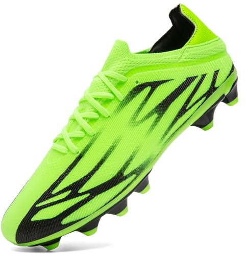 ASOCO DREAM Zapatillas de Fútbol Hombre Botas de Fútbol Profesionales Exteriores Atletismo Entrenamiento Zapatos de Fútbol Calzado Deportivo,Verde,43 EU