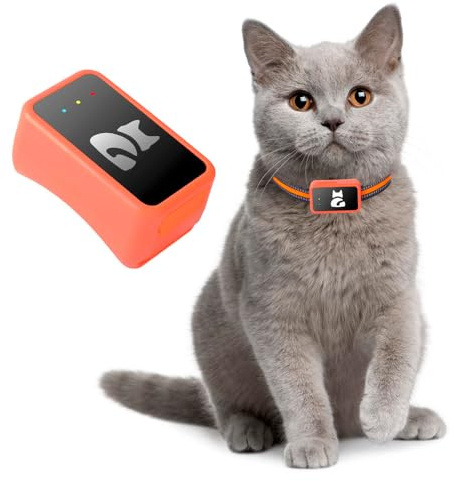 Localizzatore GPS per Cani e Gatti Impermeabile con App Gratuita – Tracciamento in Tempo Reale, Allarme Perimetrale, Cronologia Spostamenti Funziona con Scheda Nano SIM 4G