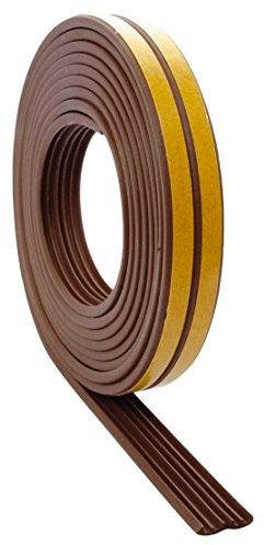 Brinox B82500M - Burlete puertas y ventanas tipo e, color marrón