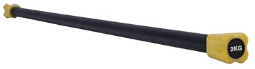 GORILLA SPORTS® Gewichtsstange 1,2,3,4,5,6,7,8,9,10kg, mit/ohne Ablage | Farbwahl Weighted Bar aus Stahl, gummiert und mit integriertem Gewicht für Krafttraining, Pilates, Aufwärmen und Fitnesskurse