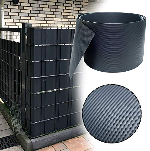 UISEBRT 10x Sichtschutzstreifen Hart PVC für doppelstabmatten - Sichtschutz Balkon gartenzaun Anthrazit,2,5m x 19cm (Anthrazit)