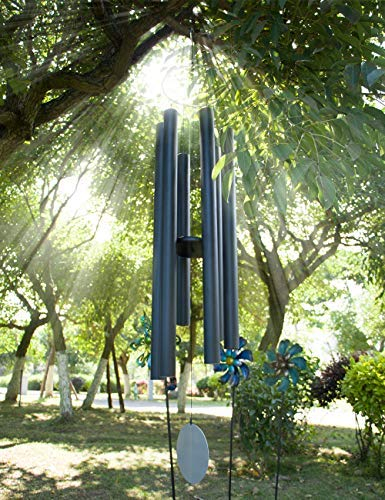 Afirst Extra großes Windspiel, 167,6 cm, tiefes Klang-Windspiel für den Außenbereich, mit 6 Metallrohren, Gedenk-Windspiel für Terrasse, Balkon, Garten, Heimdekoration
