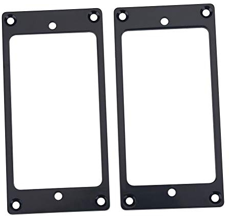 Alomejor Gitarren Tonabnehmer Rahmen 2Pcs Metallflacher E-Gitarren Humbucker Ring für Musikinstrument Zusatz