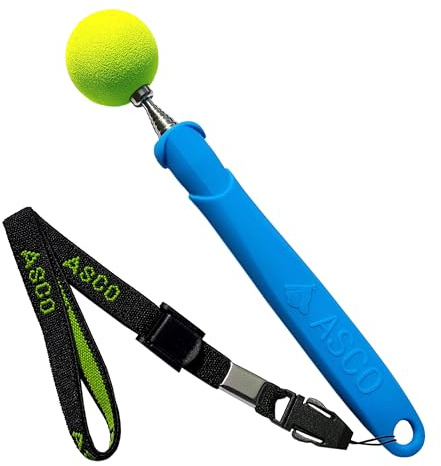 ASCO Target Stick – Ausziehbarer Targetstab für Hunde & Katzen, AC04TS | - Profi Target Stick - Teleskopstab 15-75 cm - Softball für Targettraining - Stretcharmband - Hundetraining & Katzentraining