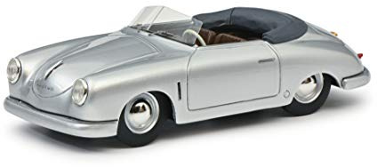 Schuco Porsche 356 Gmünd Cabrio, geöffnetes Softtop, Modellauto, Maßstab 1:43, Limited Edition 500, Resin, Silber metallic