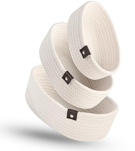 Gem of Oak Aufbewahrungskörbe oval für Regale Schränke Schlafzimmer Badezimmer Organisation Schubladenschrank Kommode Kinderzimmer Dekoration Dekokorb, 3er Set