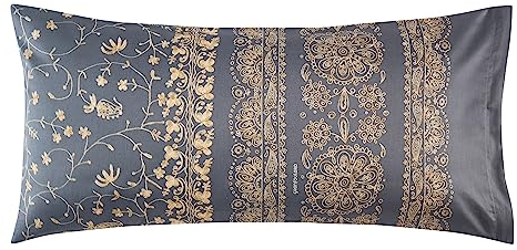Bassetti Brenta Kissenhülle zu Bettwäsche aus 100% Baumwollsatin in der Farbe Perlgrau G1, Maße: 40x80 cm - 9325875