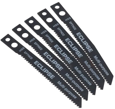 Eclipse Metal Wood Plastic Jigsaw Blades Fine Straight Cut 1.8mm Spacing 5pc