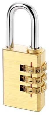 Combination Padlock - Padlock with Code 3 Digit Heavy Duty Security Padlock Luggage Lock for School Gym Locker, Shed, Cabinet, Tool Box