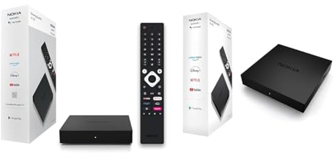 Nokia Streaming Box 8010, Android TV (Chromecast, HDMI, H.264, HEVC H.265, Netflix, Prime Video, Disney+), Schwarz & Streaming Box 8000, Android TV (Chromecast, HDMI, Netflix, Prime Video, Disney+)