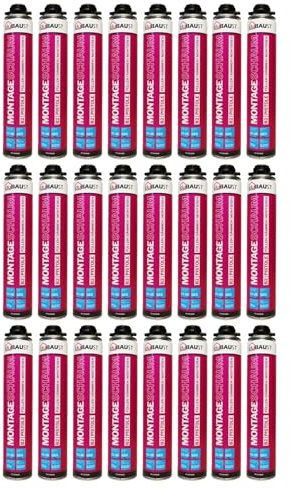 dubaust MSP24 Mousse de construction pour pistolet 750 ml Mousse d'isolation acoustique haute isolation thermique Isolant B2 (sans nettoyant/sans pistolet à mousse, 24 x 750 ml)