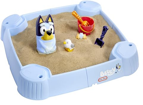 little tikes Bluey Beach Day Sandbox - Comes with 6 Accessories, Bluey Active Play, for Boys and Girls Ages 1-6 Years