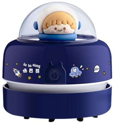 Aspirateur de Table | Aspirateur de Table de Dessin animé | Économe en énergie, Adorable, sans Fil, Portable à Piles, pour Nettoyer Les miettes de Gomme, Les Poils