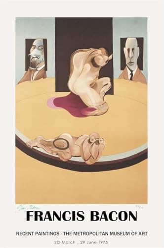 Francis Bacon Poster Francis Bacon Canvasmålning《Utställningshall》Abstrakt väggkonstbild Francis Bacon utskrifter för heminredning 40x60cm oinramad