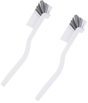 2 Pcs Small Washing Up Brush, Washing Up Brushes for Kitchen, Long Dish Washing Brush Plastic, Angle Cleaning Brush, Window Track Cleaning Brush, Stiff Bristle Brushes for Small Space Crevice