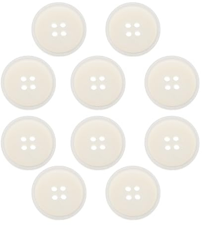 CAPASTEC Botones De Resina, Beige, 25Mm, 10 Piezas, Para Costura Ropa