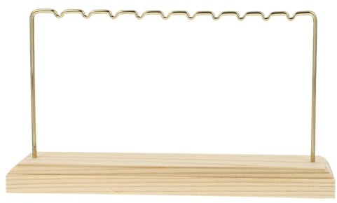 JOINPAYA Présentoir à Boucles d'Oreilles en Bois de Pin Support Organisateur pour Boucles d'Oreilles Pendantes et Créoles Étagère pour Rangement sur Coiffeuse ou Comptoir