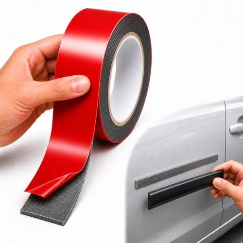 LARUKA Cinta Doble Cara Extrafuerte de Montaje Acrílica 25 mm x 5 m