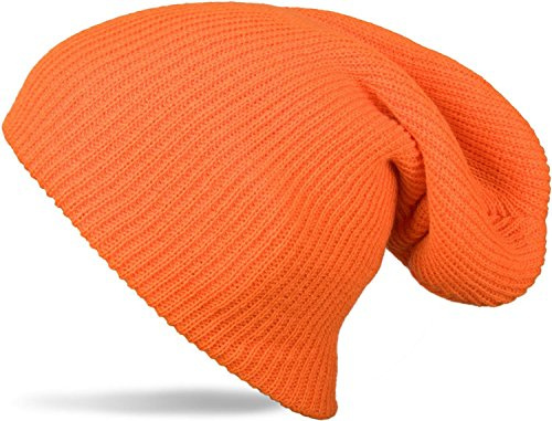 styleBREAKER Unisex Beanie Strickmütze Slouch Polyacryl | Doppelt gestrickt. Kopfumfang bis 61cm. Bundweite 20cm. Höhe 30cm. elastisches Material. als Krempmütze tragbar.