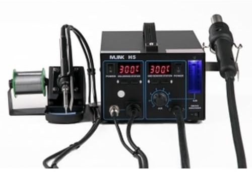 Mlink H5 Station de Soudage 2 en 1 Air Chaud 700W + Fer à Souder 60W SMD Affichage LED 220V