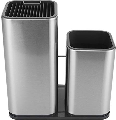 Ceppo universale per coltelli, portacoltelli universale, con slot per forbici Supporto per coltelli 2 in 1 Design rettangolare moderno per accessori da cucina