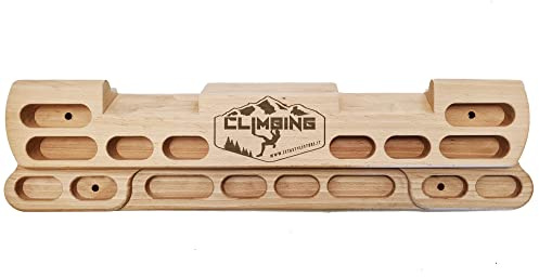 ZStyle Hangboard Travo per Trazioni Arrampicata Prese in Legno Sbarra Barra da Muro Parete Climbing Boulder Allenamento Indoor Training Board (Large)