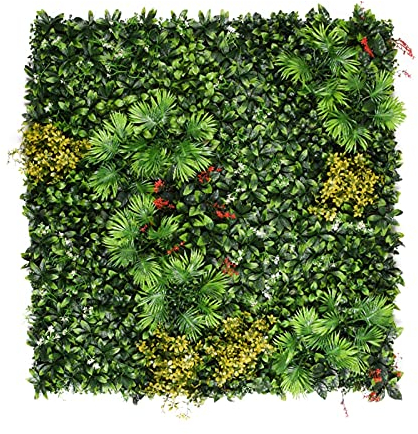 Stronrive Setos Boj Artificial, Alfombra Césped para Jardín Vertical - Decoración Interior de Hierba para Pared - Simulación de Plástico Falso para Planta y Fondo Decoración 50 50cm
