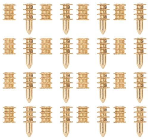 POPETPOP Alignment Pin- Locating Pins, Dowel Aligner, Top Leaf Alignment Pins Sustainable Creative- 20pcs, Gold, 2.3X0.9CM