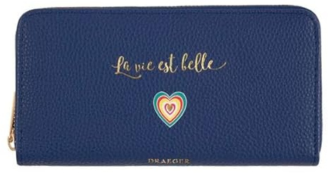 DRAEGER PARIS 1886 - Grand Portefeuille Femme 18,5x2,5x10 cm - Nombreux Compartiments pour Cartes, Billets et Papiers - Extérieur Polyester, Doublure Coton - Plusieurs Coloris Disponibles