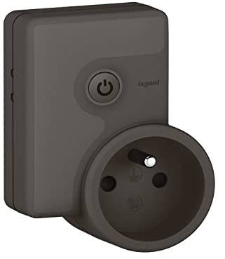 Mobile Steckdose 16 A, 3680 W, zum Einstecken in die Steckdose (Messfunktion, Überwachung des Verbrauchs, Senden von Benachrichtigungen) – Graphit-Finish – 199141 Legrand