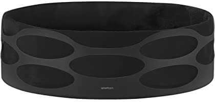 Stelton Embrace Brotschale, matt schwarz mit schwarz