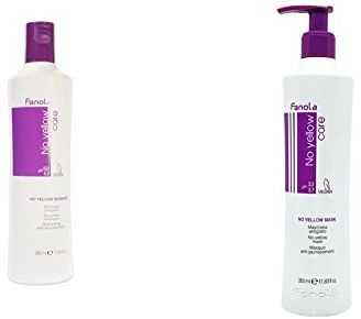 Bundle of FANOLA No Yellow Shampoo Antigiallo per Capelli, Viola, 350 ml + FANOLA Maschera Antigiallo, Viola, 350 Millilitro