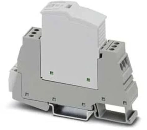 Type 3 Surge Protection - consisting of Protective Plug and Base Element - with Integrated Status Indicator and Remote signaling for Single-Phase Power Supply Networks. Nominal Voltage 24 V AC/DC.