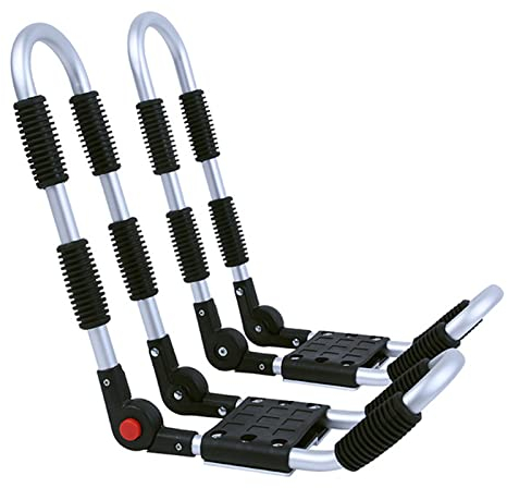 Kajak-Dachträger, 2 Stück/Set J-Bar-Auto-Dachträger für Kanu-Surfbrett SUP auf Dachhalterung auf SUV-, PKW- und LKW-Querträger mit Befestigungsgurten