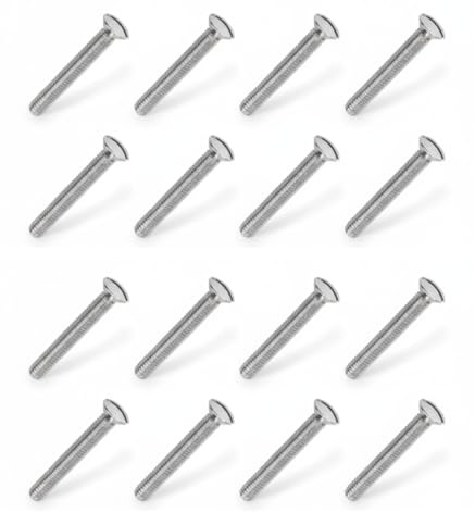 SDTOOLS M3.5 x 40mm, 75mm Electrical Slot Countersunk Machine Screw for Light Switch and Plug Sockets Stainless Steel Plated Slotted Head (20, M3.5 x 40mm)
