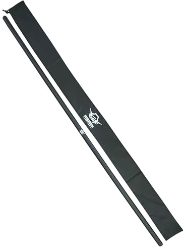 Martial Arts Armory Foam Padded Bo Staff for Safe Practice and Training with Carry Bag Case (Black, 4 ft.)