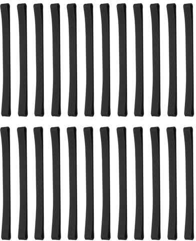 PATIKIL 5.5 Rubber Bands, 24 Pcs Durable Elastic Stretchy Bands for Books, Notebooks, Art, Traps, Exercise, Cooking, Black