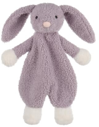 Apricot Lamb Couverture douillette en forme de lapin violet - Couverture de sécurité douce pour bébé - Doudou en peluche pour bébé garçon et fille - 26 cm - Pour nourrisson et tout-petits